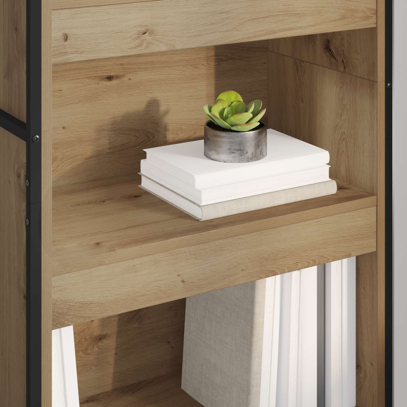 vidaXL Book Cabinet 60 x 30 x 189.5 cm Engineered Wood Artisian Oak - Brown