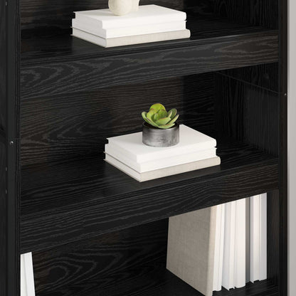 vidaXL Book Cabinet 80 x 30 x 155 cm Engineered Wood Black Oak