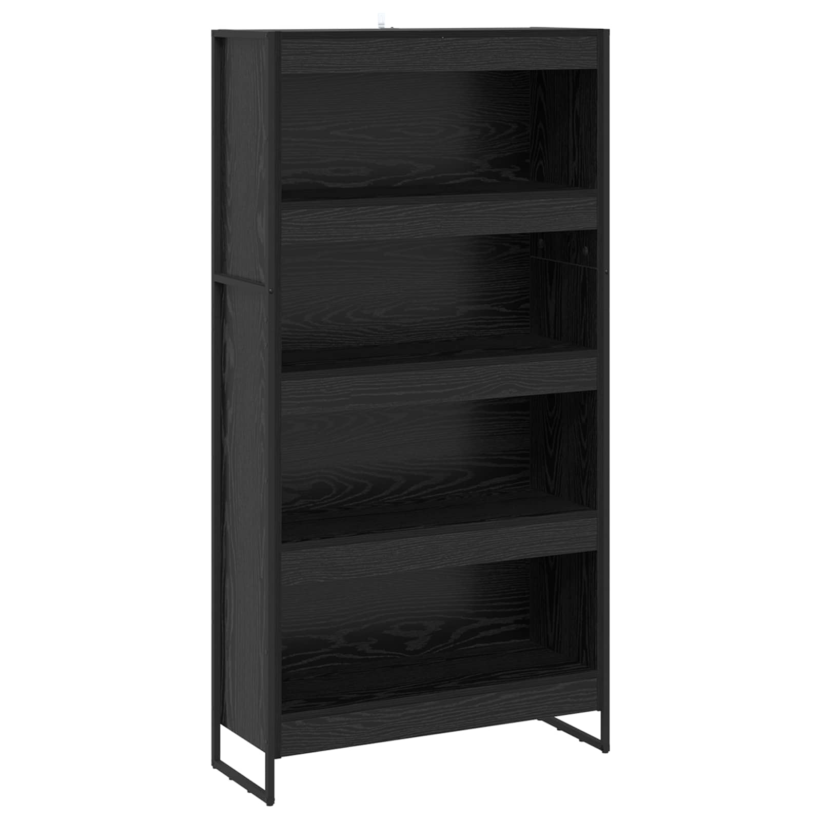 vidaXL Book Cabinet 80 x 30 x 155 cm Engineered Wood Black Oak