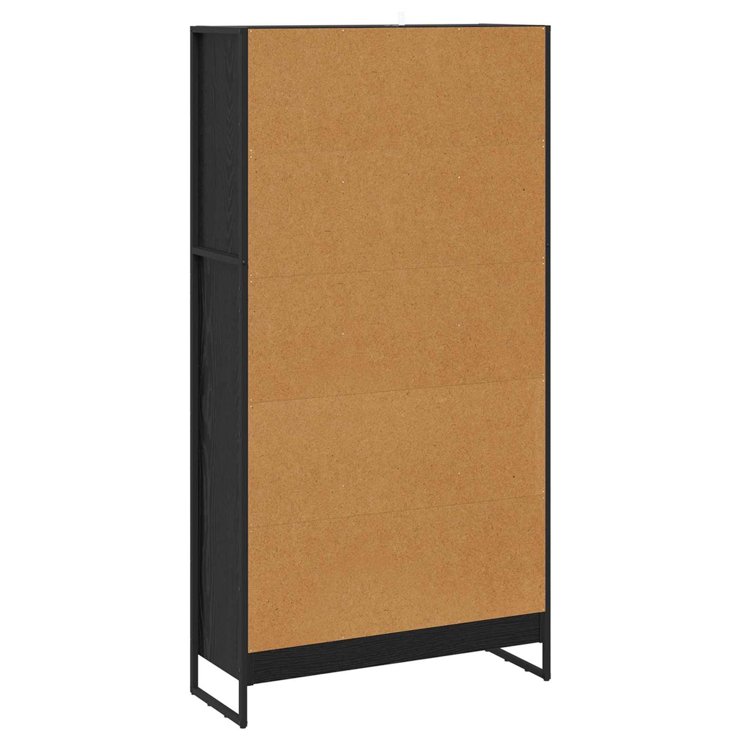 vidaXL Book Cabinet 80 x 30 x 155 cm Engineered Wood Black Oak