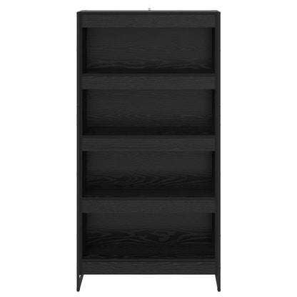 vidaXL Book Cabinet 80 x 30 x 155 cm Engineered Wood Black Oak