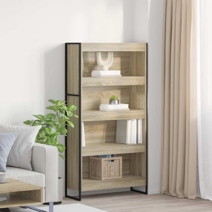 vidaXL Book Cabinet 80 x 30 x 155 cm Engineered Wood Sonoma - Brown