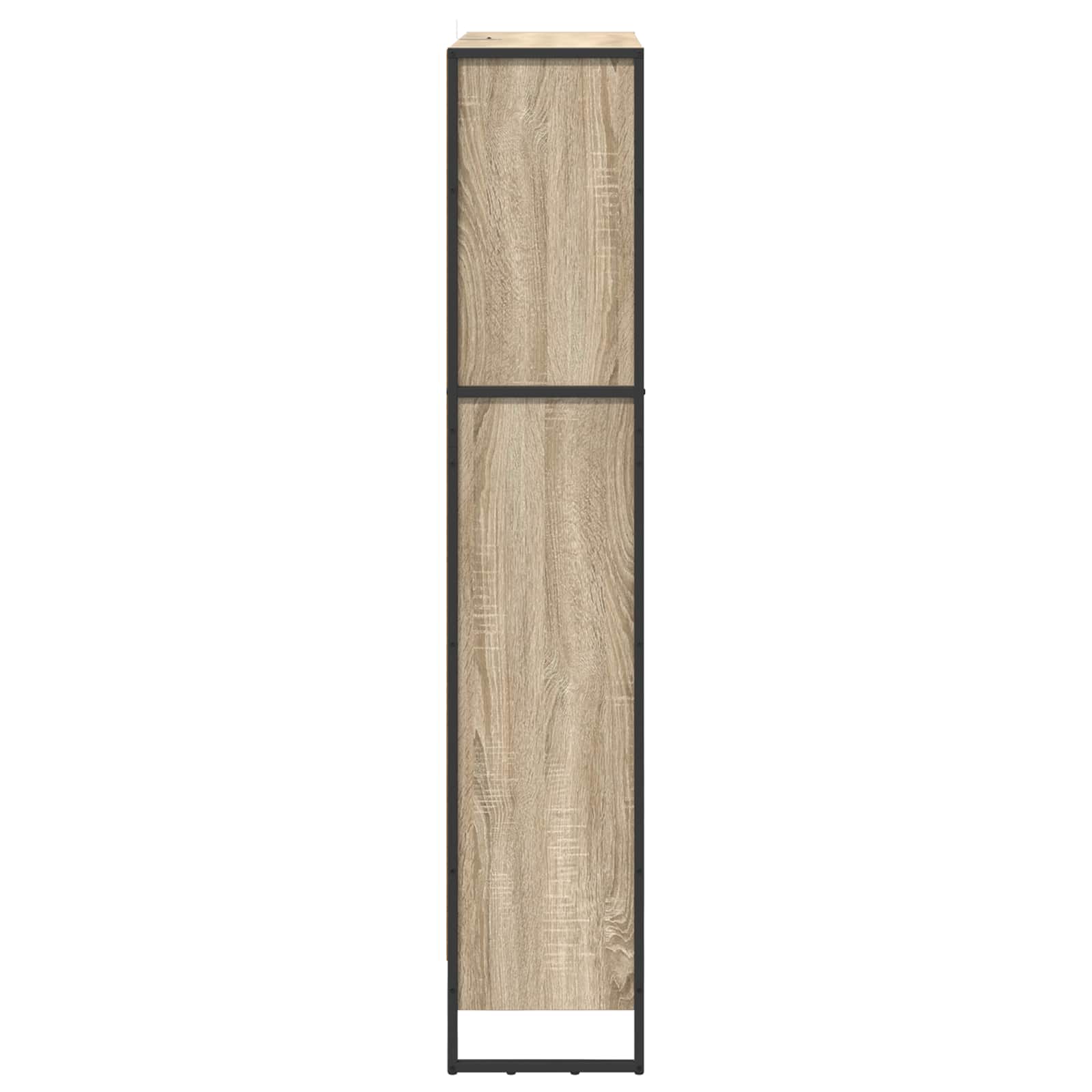 vidaXL Book Cabinet 80 x 30 x 155 cm Engineered Wood Sonoma - Brown