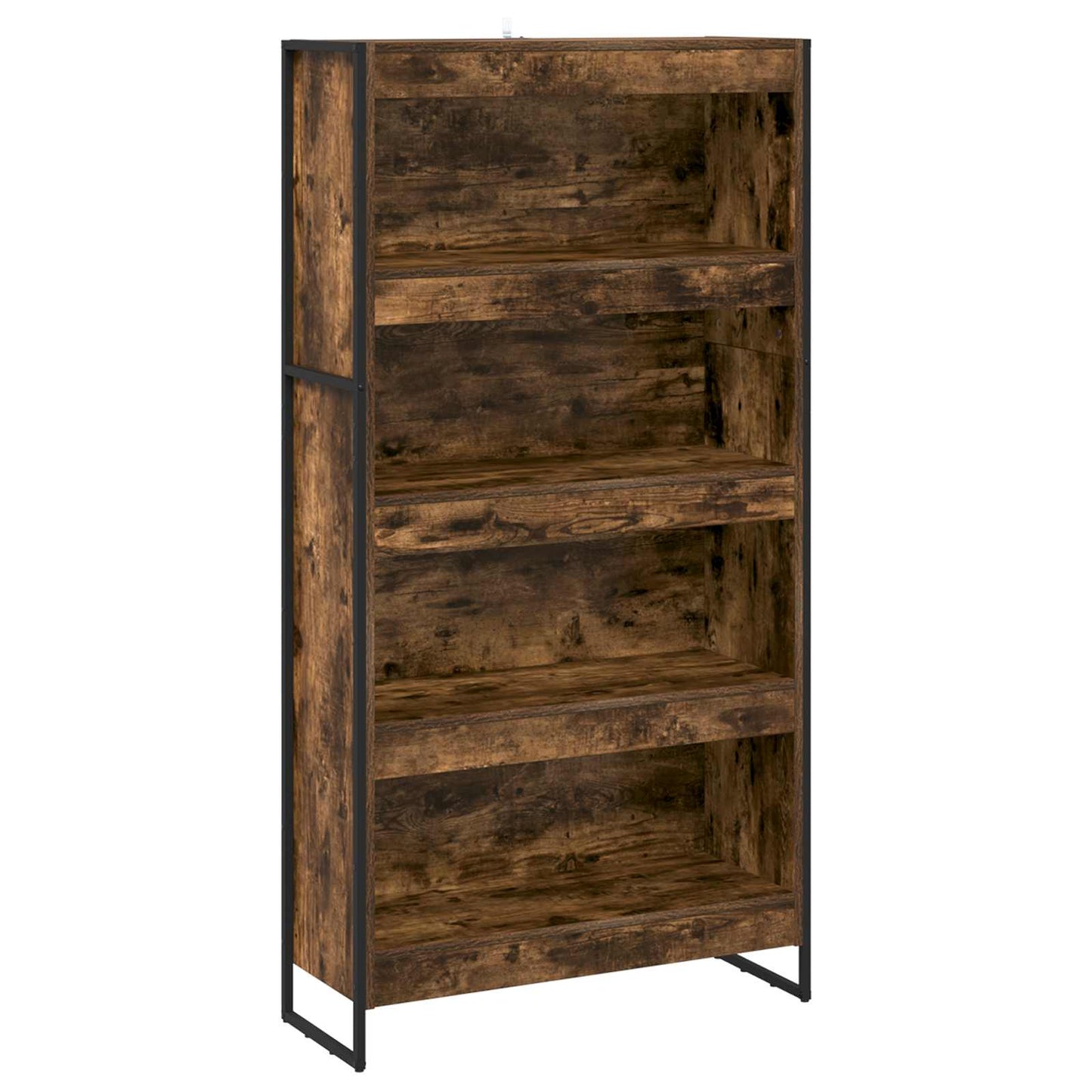 vidaXL Book Cabinet 80 x 30 x 155 cm Engineered Wood Smoke Oak - Brown