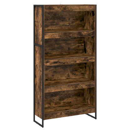 vidaXL Book Cabinet 80 x 30 x 155 cm Engineered Wood Smoke Oak - Brown