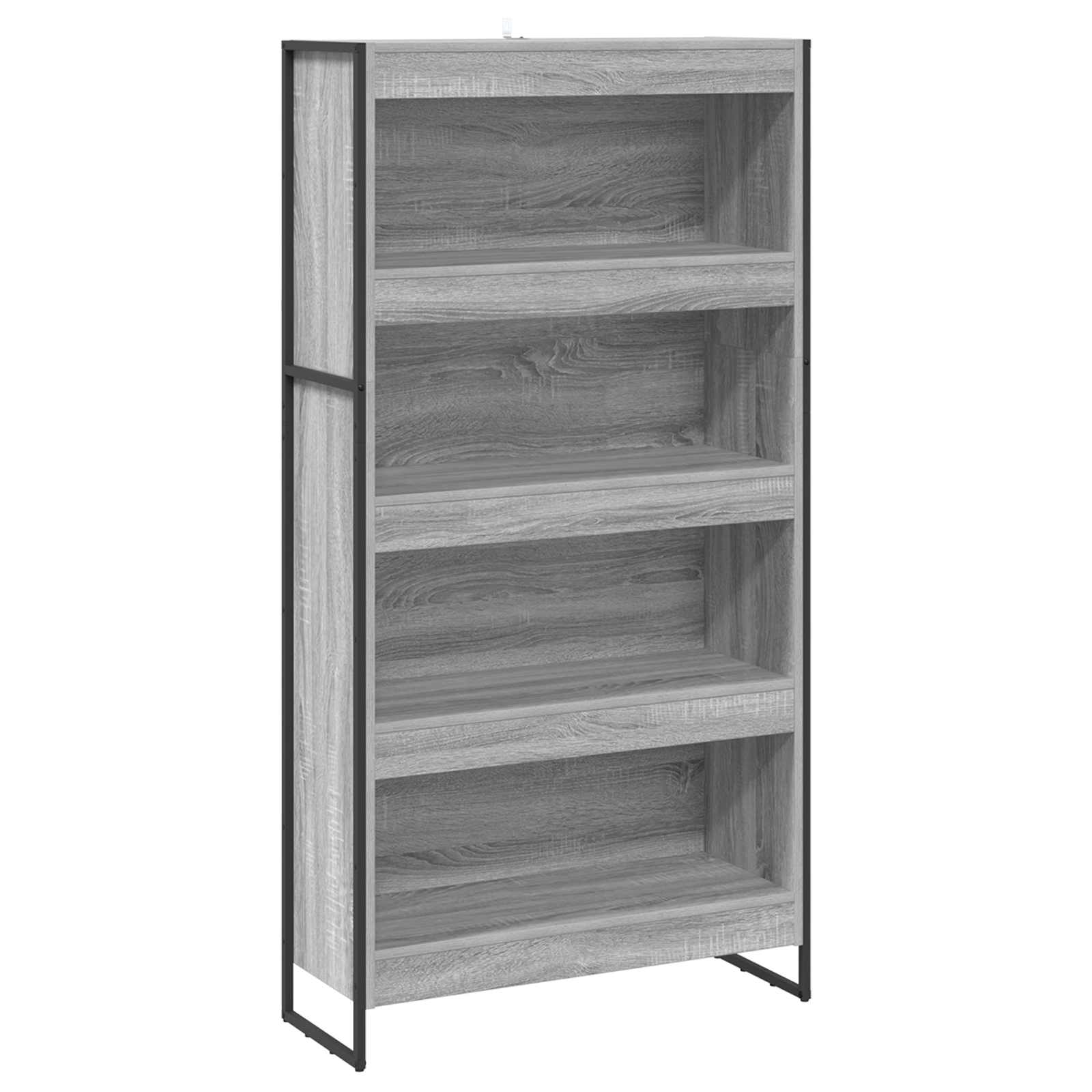 vidaXL Book Cabinet 80 x 30 x 155 cm Engineered Wood Grey Sonoma
