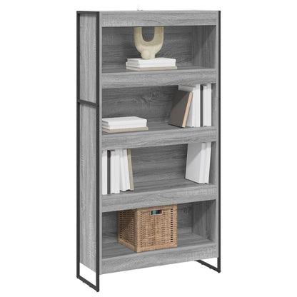vidaXL Book Cabinet 80 x 30 x 155 cm Engineered Wood Grey Sonoma