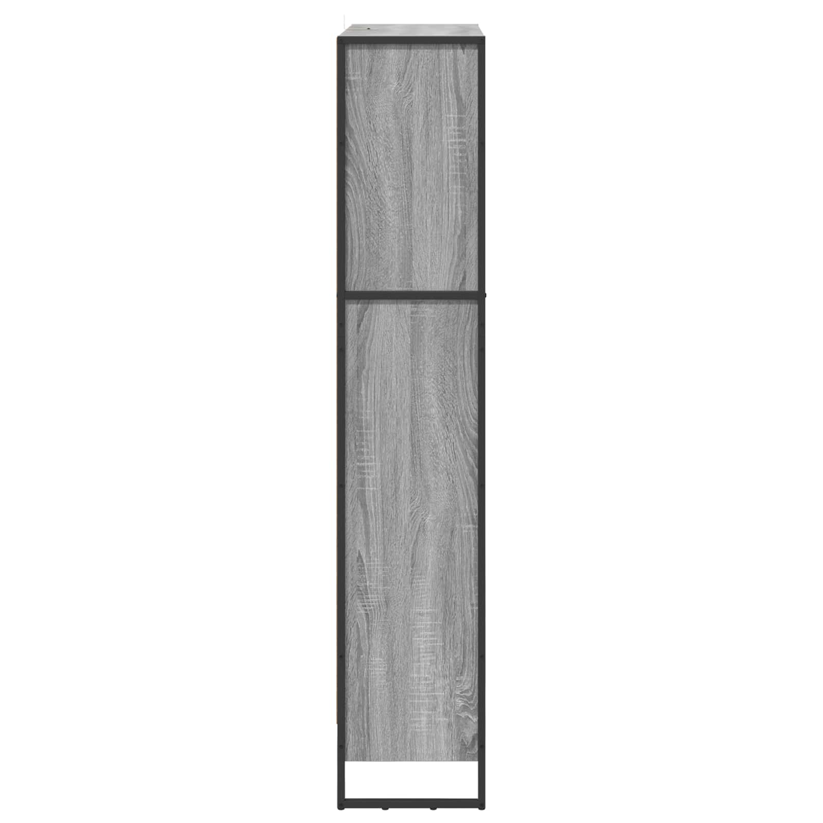 vidaXL Book Cabinet 80 x 30 x 155 cm Engineered Wood Grey Sonoma