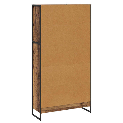 vidaXL Book Cabinet 80 x 30 x 155 cm Engineered Wood Old Wood - Brown
