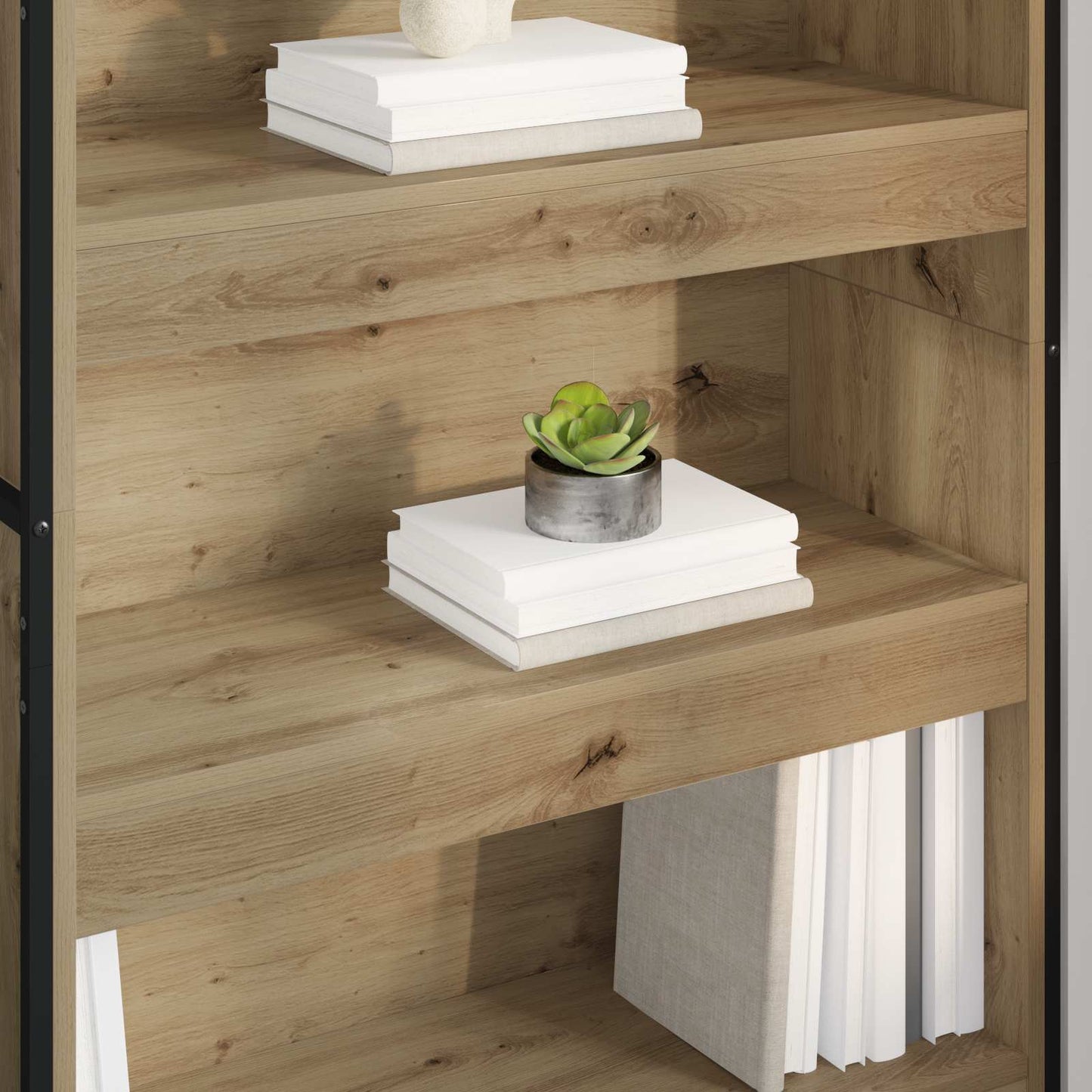vidaXL Book Cabinet 80 x 30 x 155 cm Engineered Wood Artisian Oak - Brown