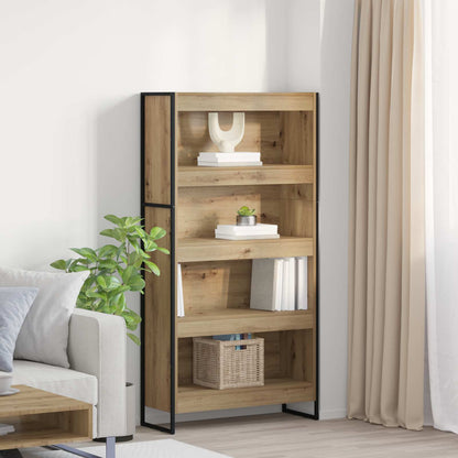 vidaXL Book Cabinet 80 x 30 x 155 cm Engineered Wood Artisian Oak - Brown