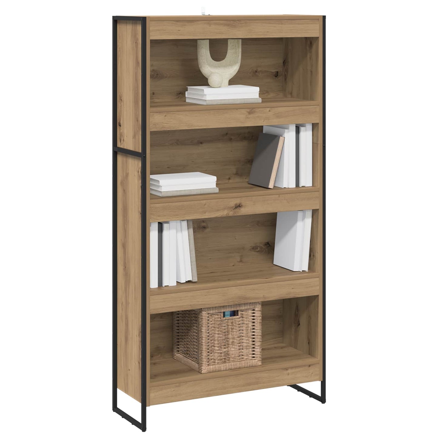 vidaXL Book Cabinet 80 x 30 x 155 cm Engineered Wood Artisian Oak - Brown