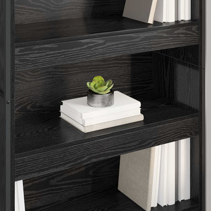 vidaXL Book Cabinet 80 x 30 x 189.5 cm Engineered Wood Black Oak