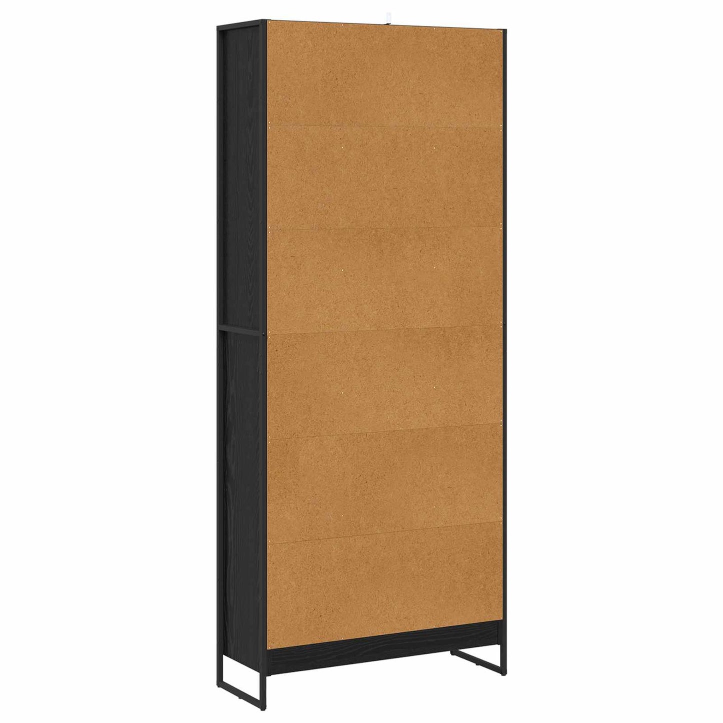 vidaXL Book Cabinet 80 x 30 x 189.5 cm Engineered Wood Black Oak