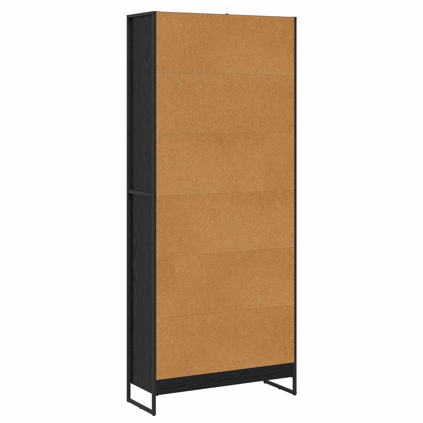 vidaXL Book Cabinet 80 x 30 x 189.5 cm Engineered Wood Black Oak
