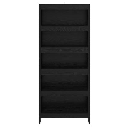 vidaXL Book Cabinet 80 x 30 x 189.5 cm Engineered Wood Black Oak