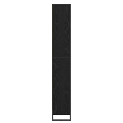 vidaXL Book Cabinet 80 x 30 x 189.5 cm Engineered Wood Black Oak
