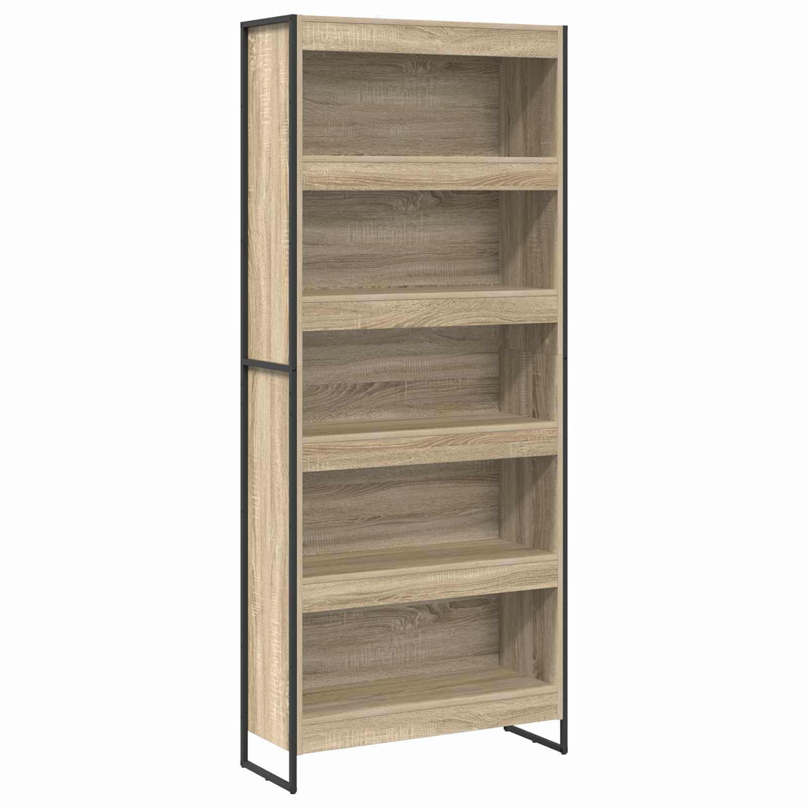 vidaXL Book Cabinet 80 x 30 x 189.5 cm Engineered Wood Sonoma - Brown