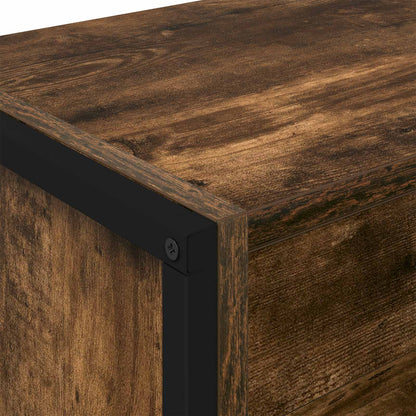 vidaXL Book Cabinet 80 x 30 x 189.5 cm Engineered Wood Smoke Oak - Brown