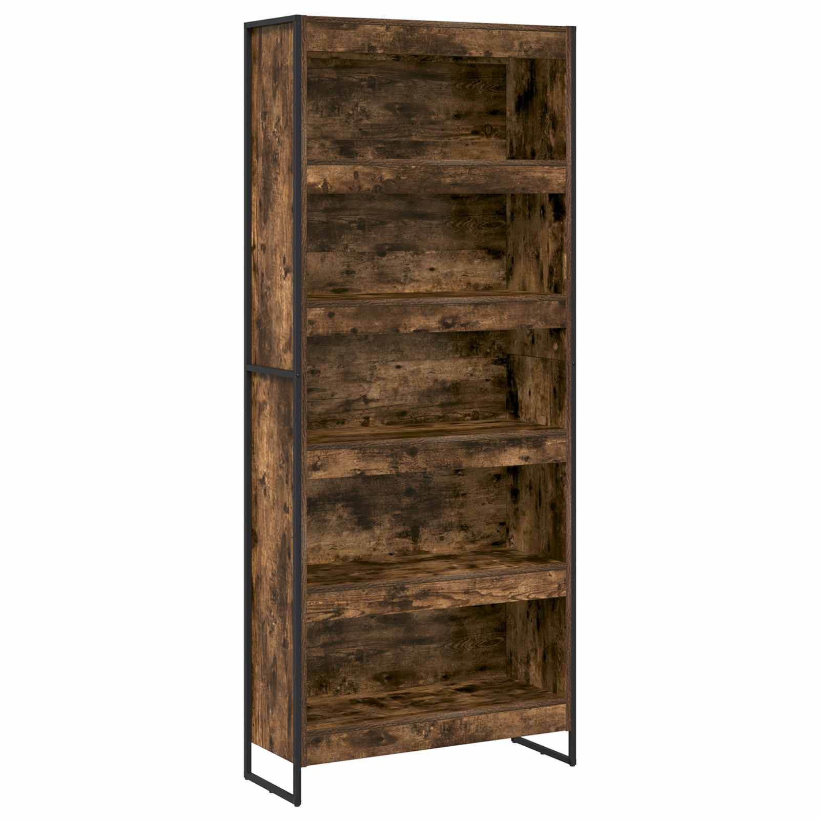 vidaXL Book Cabinet 80 x 30 x 189.5 cm Engineered Wood Smoke Oak - Brown