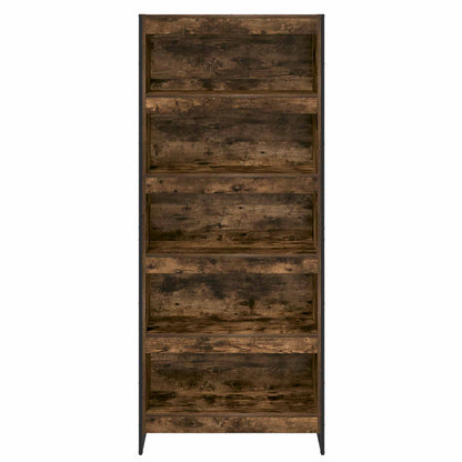 vidaXL Book Cabinet 80 x 30 x 189.5 cm Engineered Wood Smoke Oak - Brown