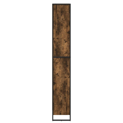 vidaXL Book Cabinet 80 x 30 x 189.5 cm Engineered Wood Smoke Oak - Brown