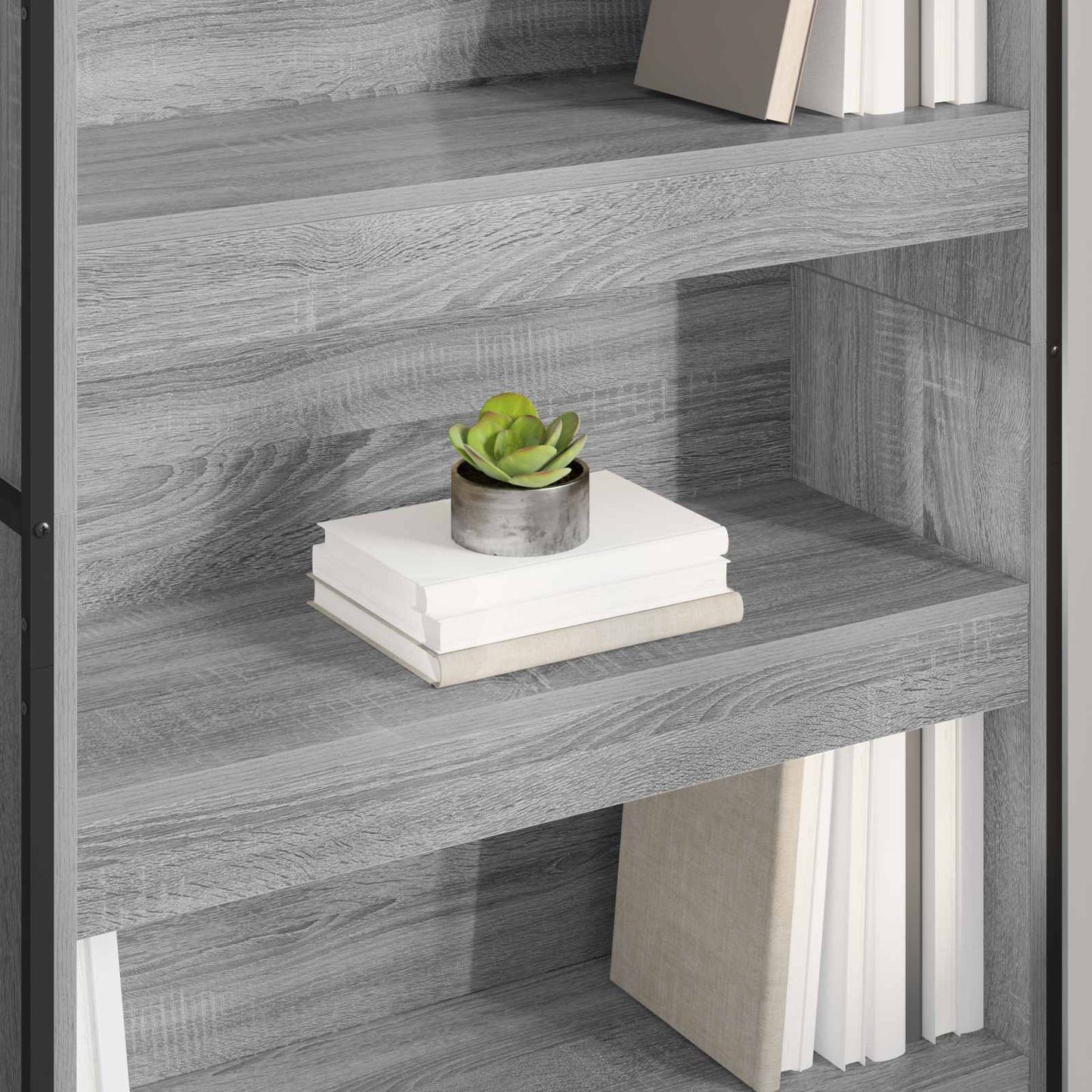 vidaXL Book Cabinet 80 x 30 x 189.5 cm Engineered Wood Grey Sonoma