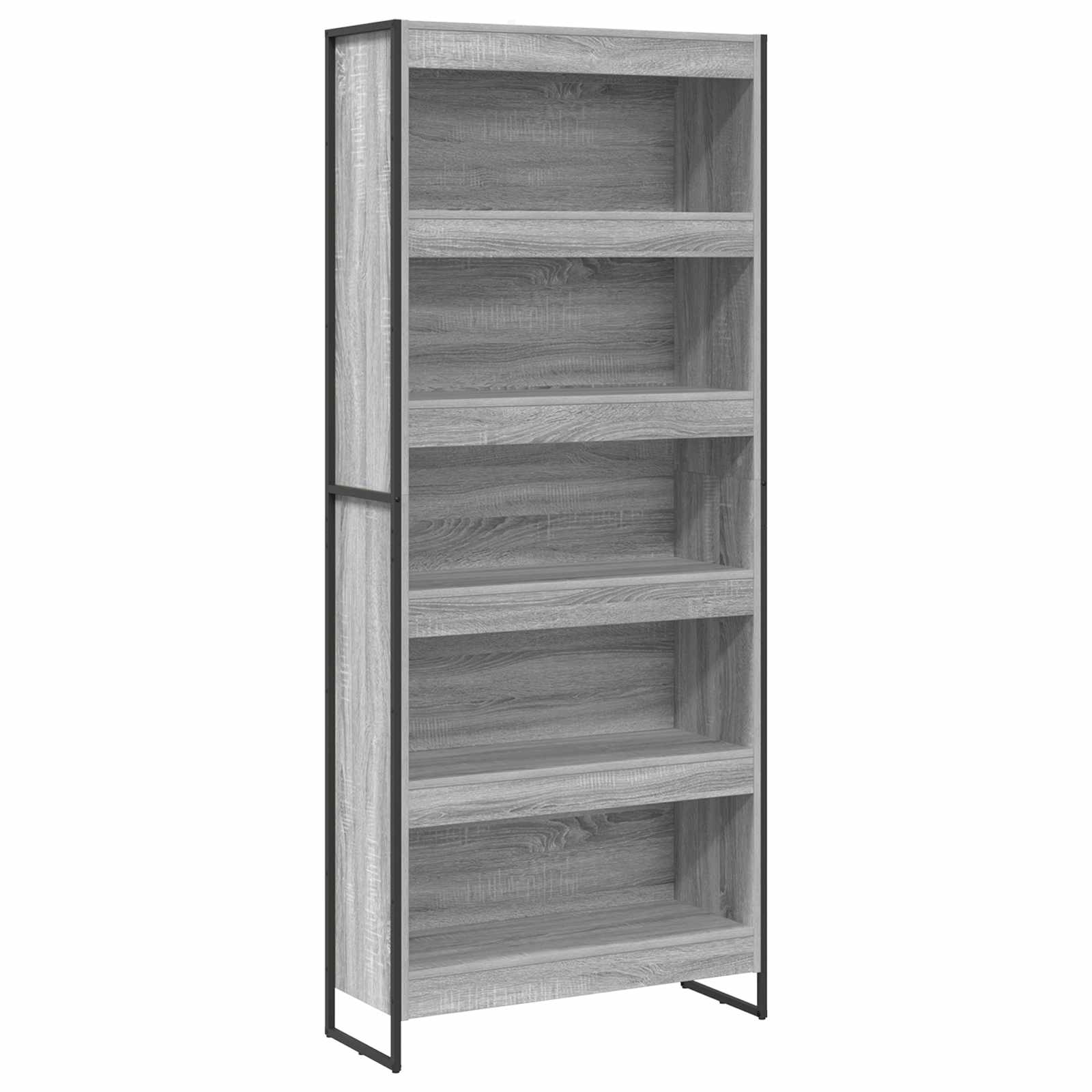 vidaXL Book Cabinet 80 x 30 x 189.5 cm Engineered Wood Grey Sonoma