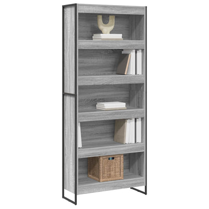 vidaXL Book Cabinet 80 x 30 x 189.5 cm Engineered Wood Grey Sonoma
