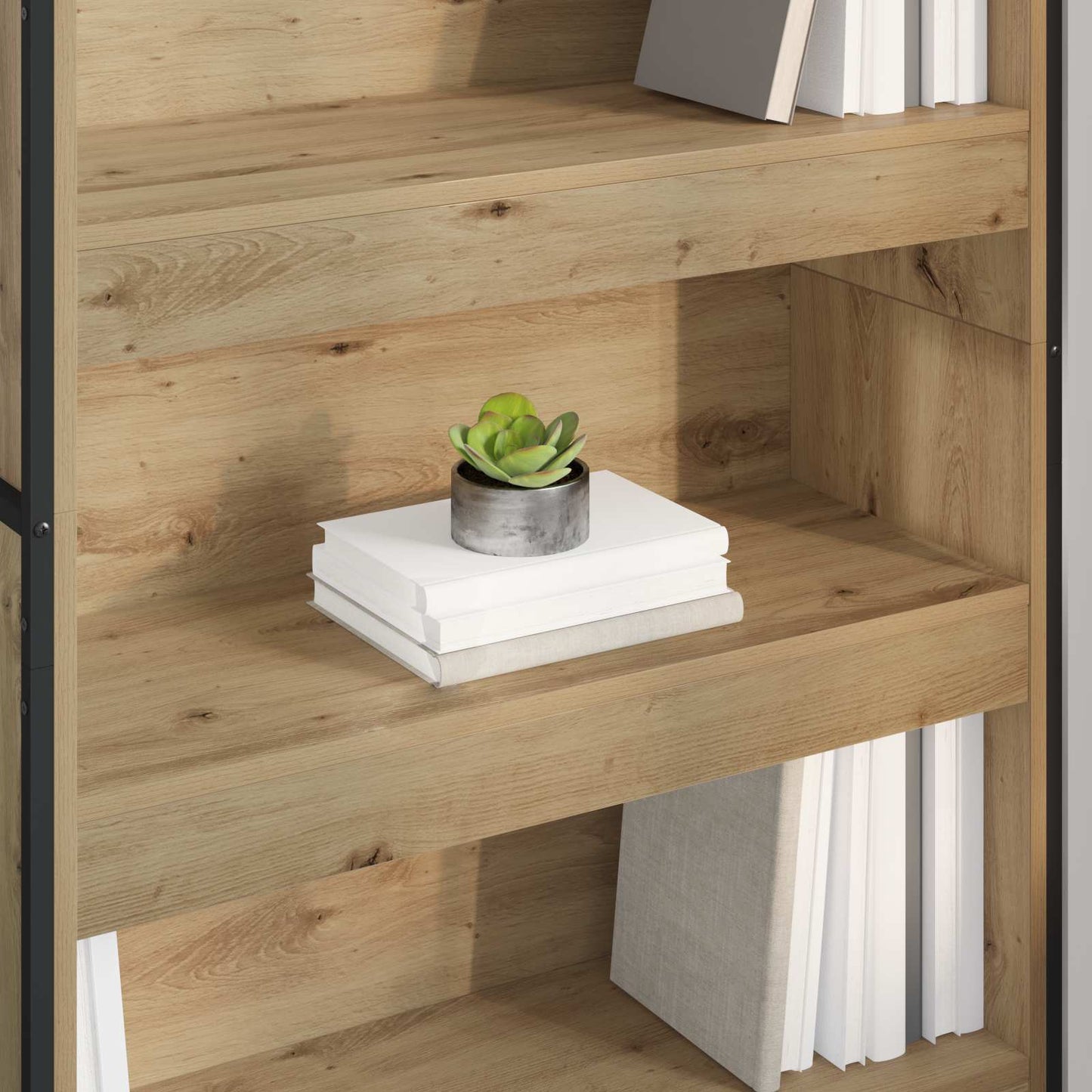 vidaXL Book Cabinet 80 x 30 x 189.5 cm Engineered Wood Artisian Oak - Brown