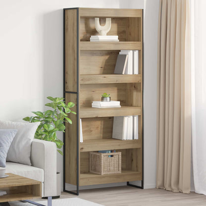 vidaXL Book Cabinet 80 x 30 x 189.5 cm Engineered Wood Artisian Oak - Brown