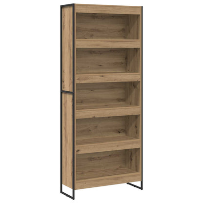 vidaXL Book Cabinet 80 x 30 x 189.5 cm Engineered Wood Artisian Oak - Brown