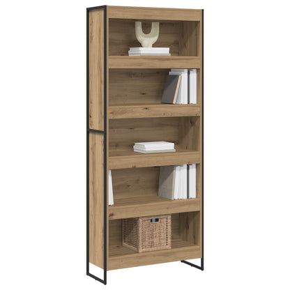 vidaXL Book Cabinet 80 x 30 x 189.5 cm Engineered Wood Artisian Oak - Brown