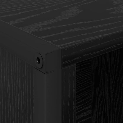 vidaXL Book Cabinet 99.5 x 30 x 108 cm Engineered Wood Black Oak