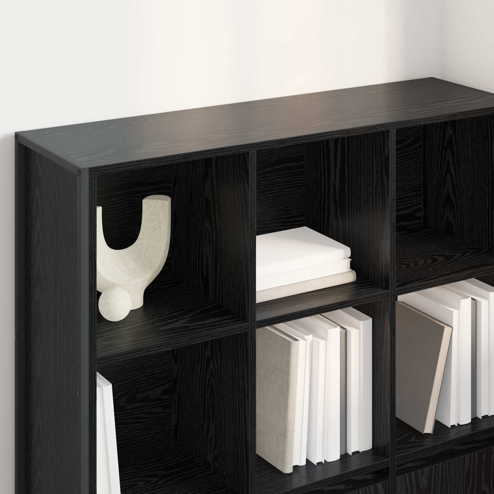 vidaXL Book Cabinet 99.5 x 30 x 108 cm Engineered Wood Black Oak