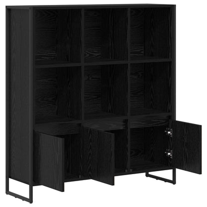 vidaXL Book Cabinet 99.5 x 30 x 108 cm Engineered Wood Black Oak