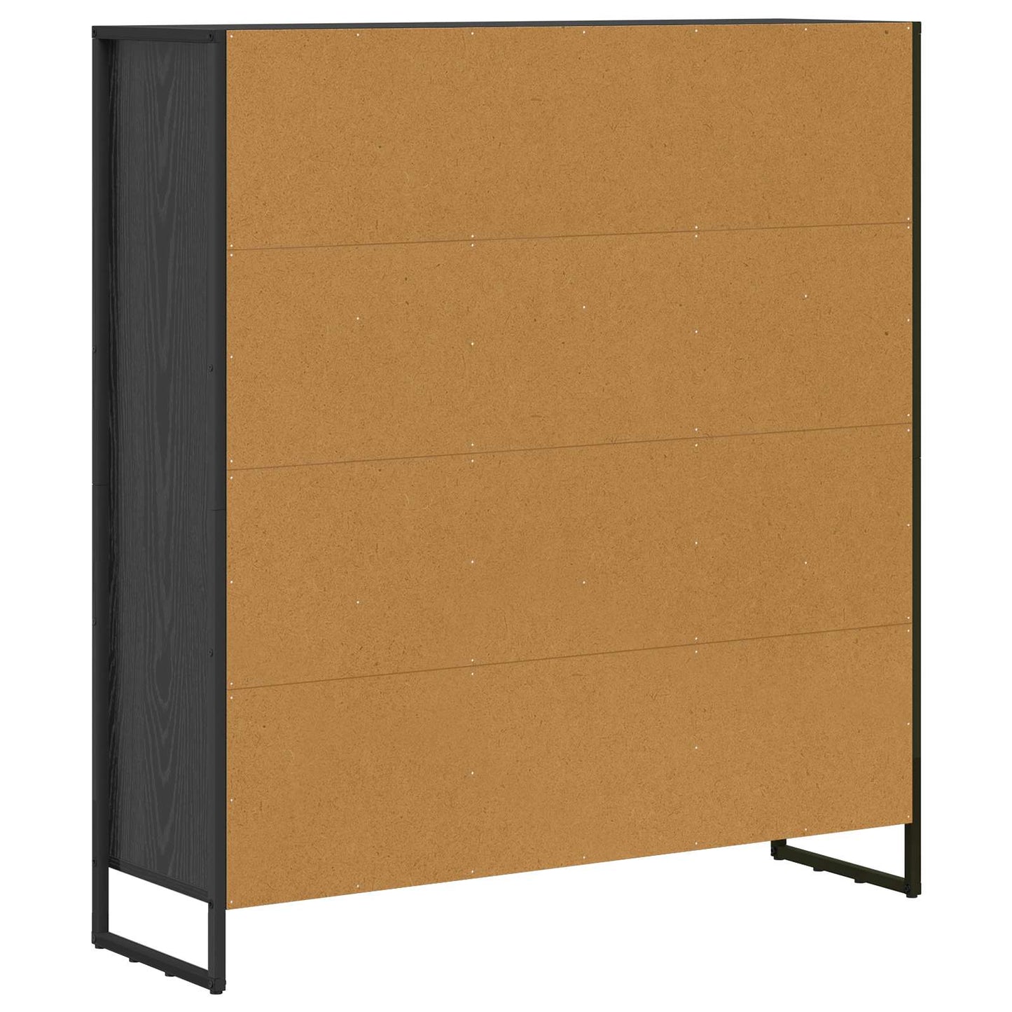 vidaXL Book Cabinet 99.5 x 30 x 108 cm Engineered Wood Black Oak