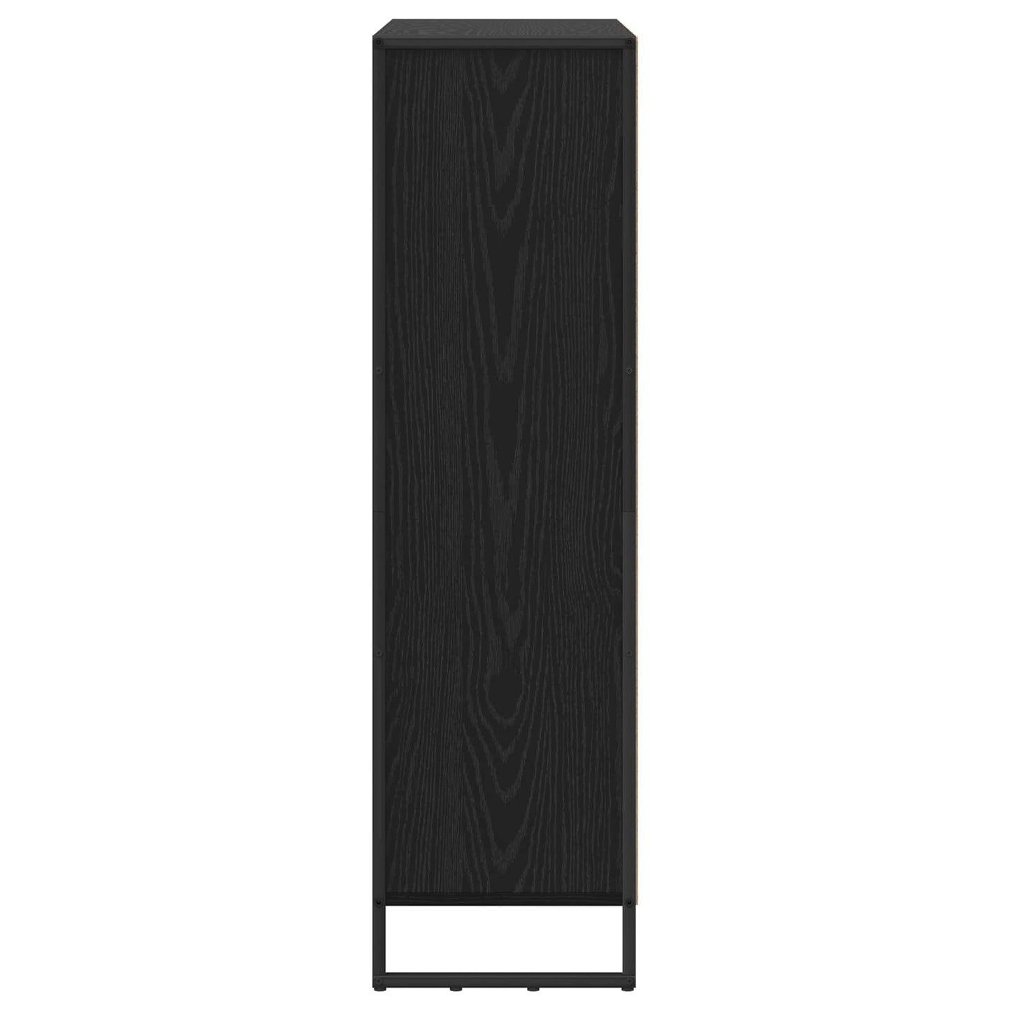 vidaXL Book Cabinet 99.5 x 30 x 108 cm Engineered Wood Black Oak