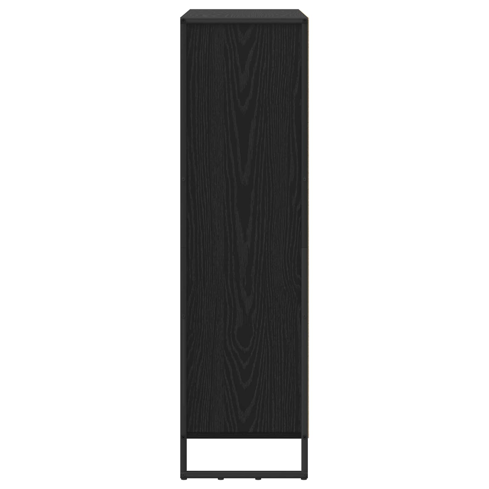 vidaXL Book Cabinet 99.5 x 30 x 108 cm Engineered Wood Black Oak