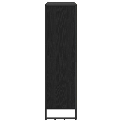 vidaXL Book Cabinet 99.5 x 30 x 108 cm Engineered Wood Black Oak