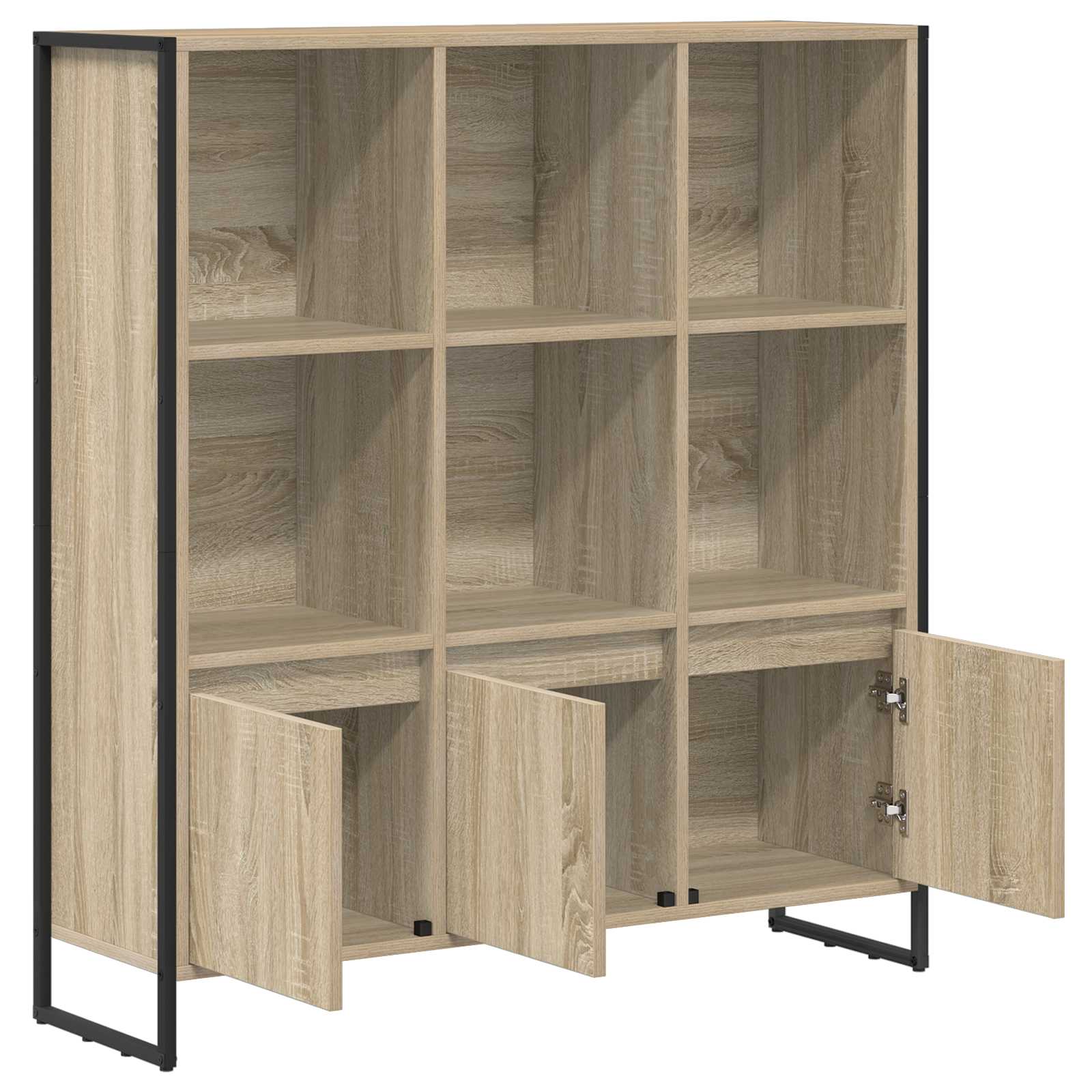 vidaXL Book Cabinet 99.5 x 30 x 108 cm Engineered Wood Sonoma - Brown