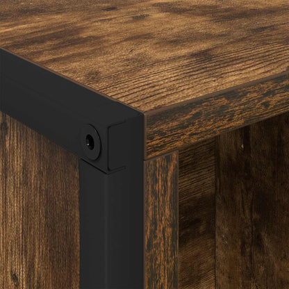 vidaXL Book Cabinet 99.5 x 30 x 108 cm Engineered Wood Smoke Oak - Brown