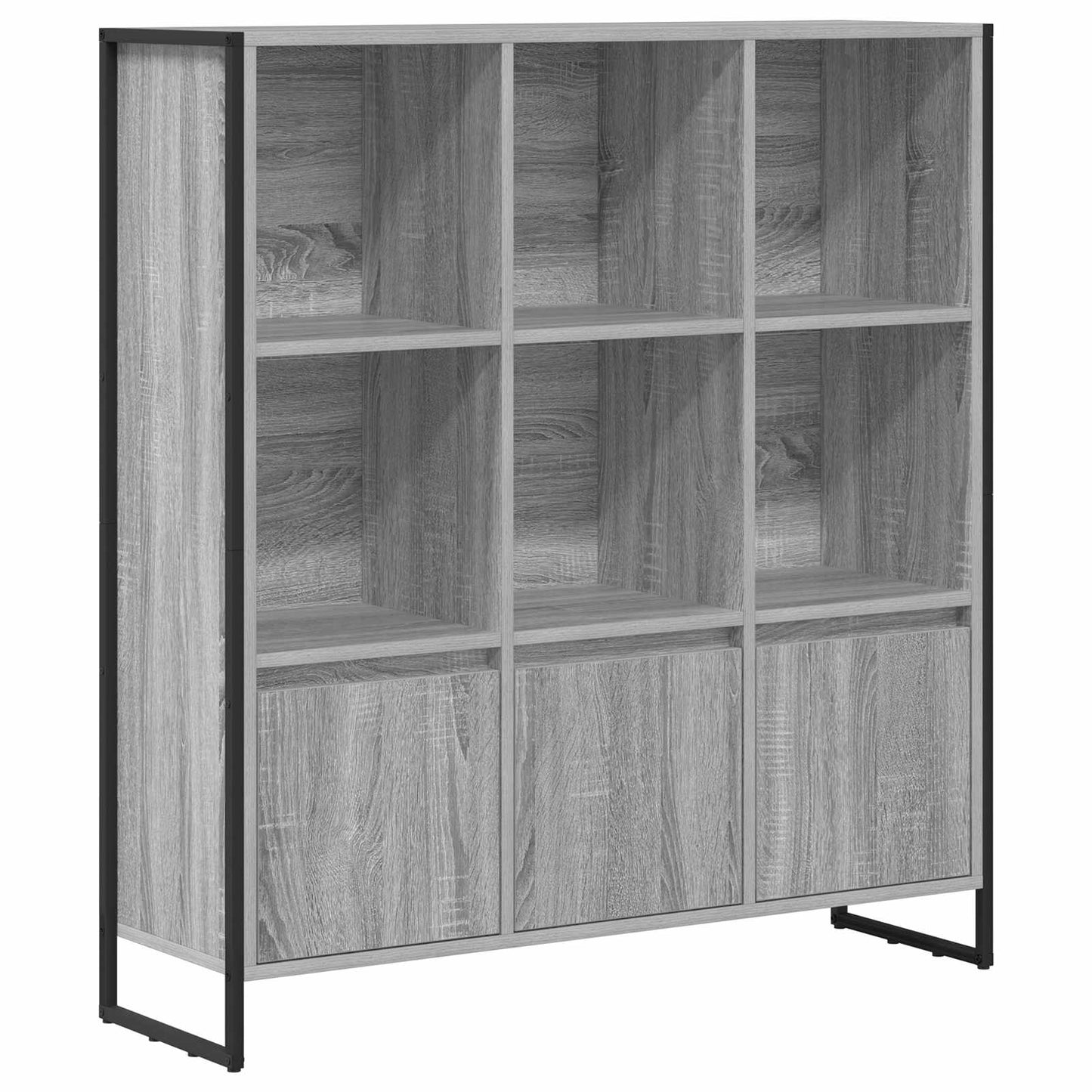 vidaXL Book Cabinet 99.5 x 30 x 108 cm Engineered Wood Grey Sonoma