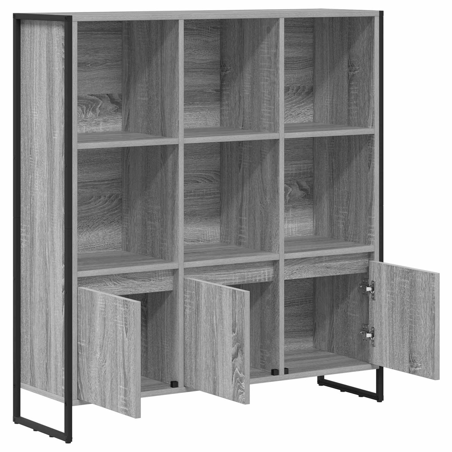 vidaXL Book Cabinet 99.5 x 30 x 108 cm Engineered Wood Grey Sonoma