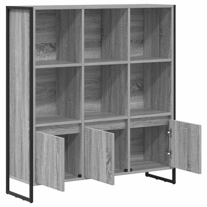 vidaXL Book Cabinet 99.5 x 30 x 108 cm Engineered Wood Grey Sonoma