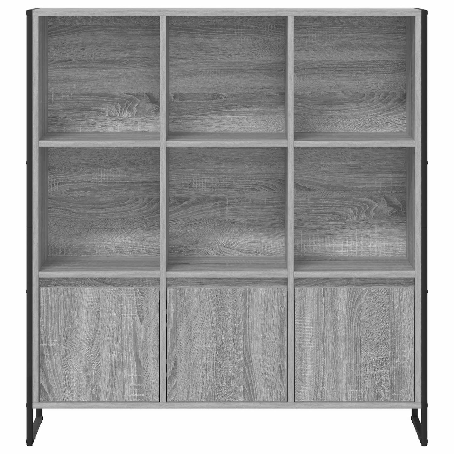 vidaXL Book Cabinet 99.5 x 30 x 108 cm Engineered Wood Grey Sonoma