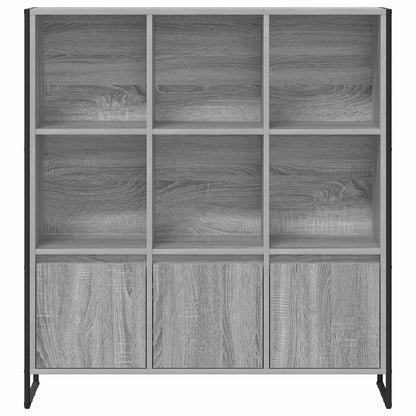 vidaXL Book Cabinet 99.5 x 30 x 108 cm Engineered Wood Grey Sonoma