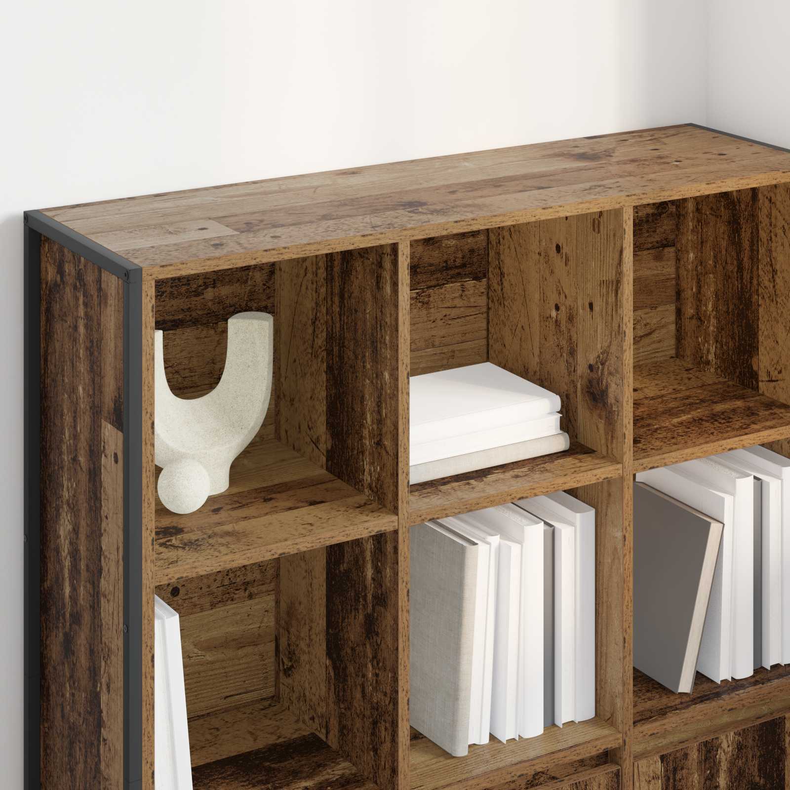 vidaXL Book Cabinet 99.5 x 30 x 108 cm Engineered Wood Old Wood - Brown