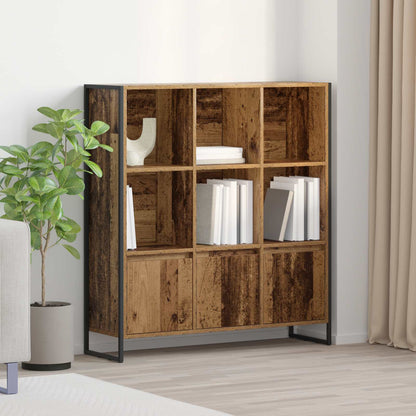 vidaXL Book Cabinet 99.5 x 30 x 108 cm Engineered Wood Old Wood - Brown
