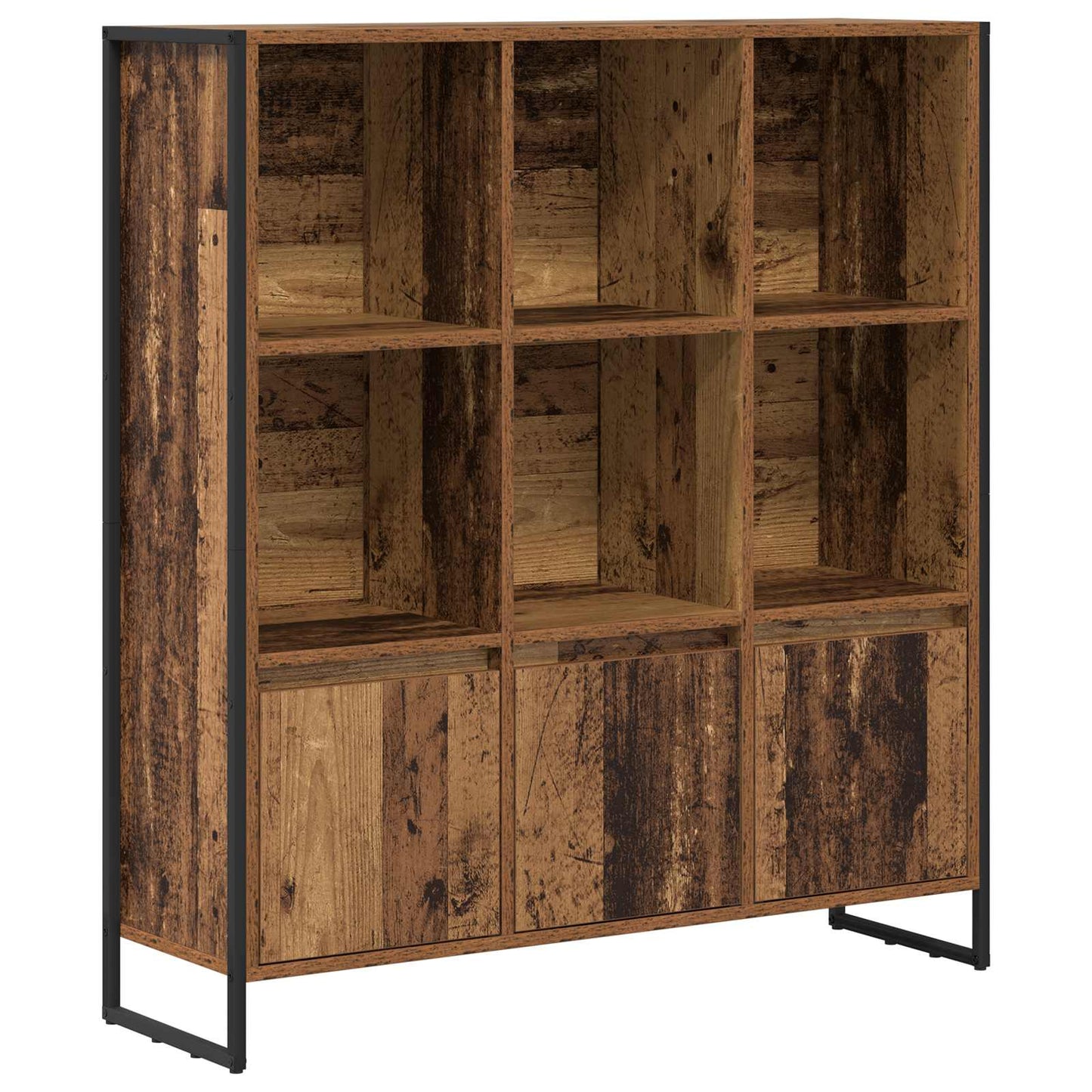 vidaXL Book Cabinet 99.5 x 30 x 108 cm Engineered Wood Old Wood - Brown
